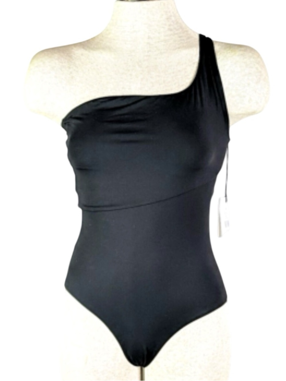 NEW Onia Sienna one shoulder black swimsuit size M